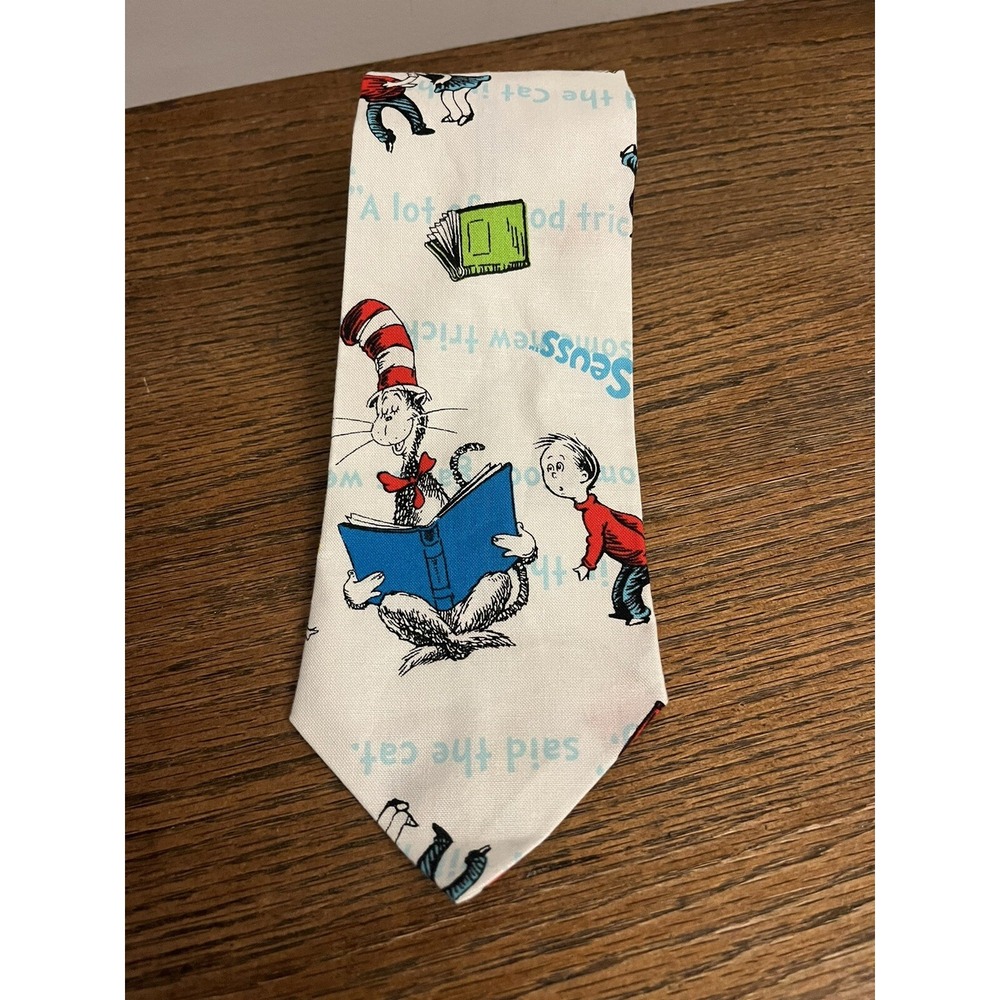DR SEUSS CAT IN THE HAT COTTON BLEND TIE